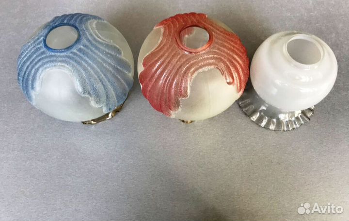 Плафон стеклянный Чехия винтаж