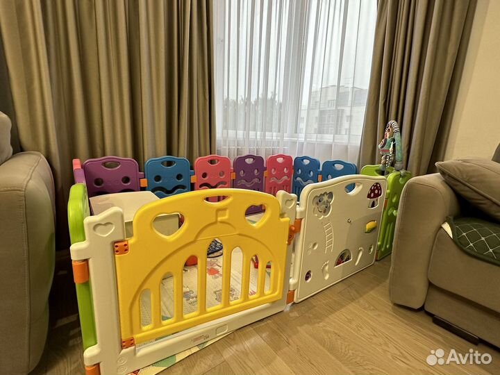 Большой детский манеж пластик