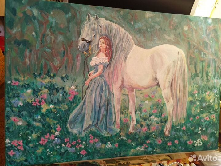 Картина. Масло, холст (лён )