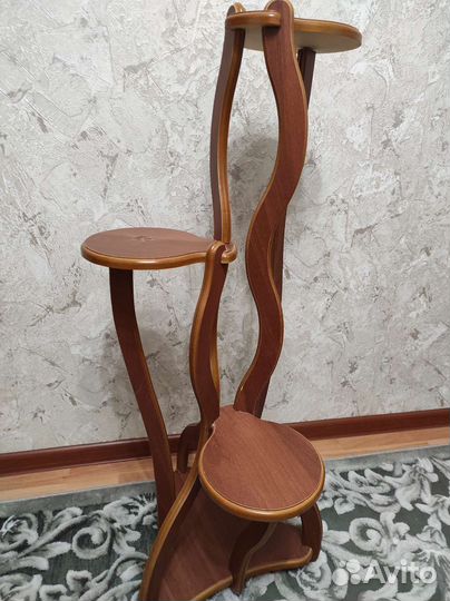 Подставка для цветов напольная деревянная