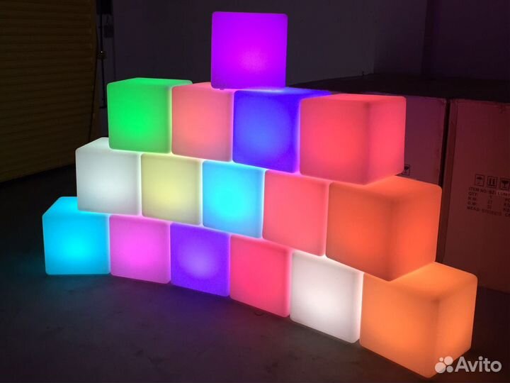 Куб светящийся LED мебель