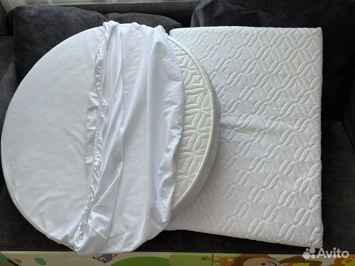 2шт Матрас круглый и матрас для пеленального стола