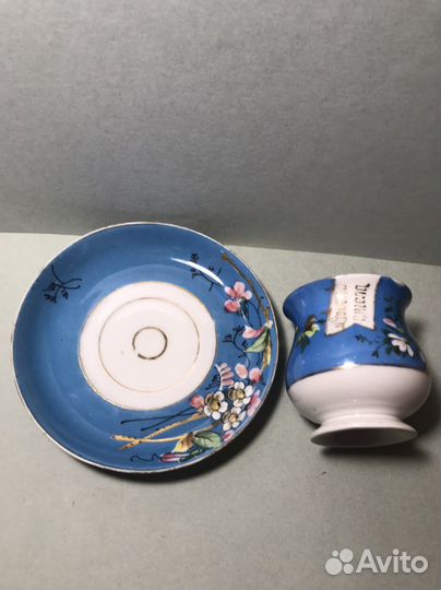 Чайная пара Кузнецов Роспись Купеческая форма