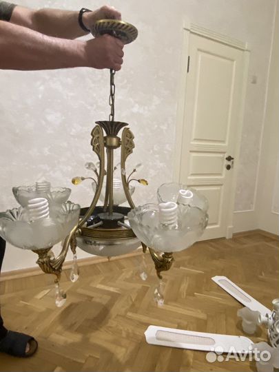 Люстра потолочная бу