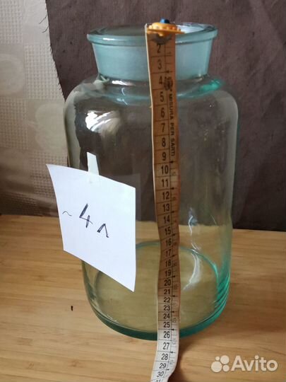 Банка стекло винтажная