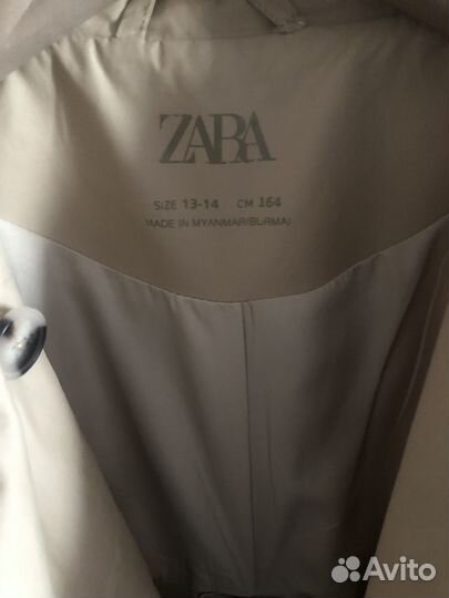 Плащ тренч Zara для девочки 13-14 лет (164 см)