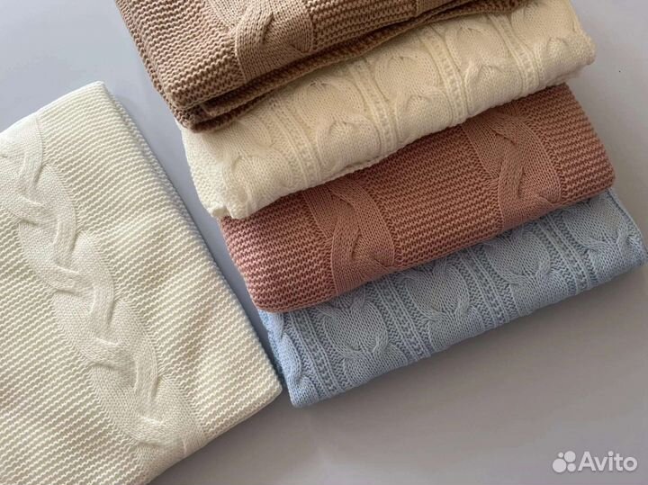 Плед детский вязаный