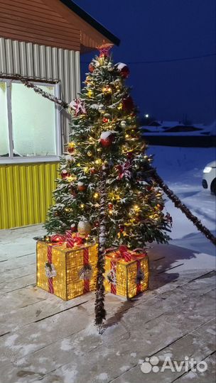 Куб новогодний декоративный