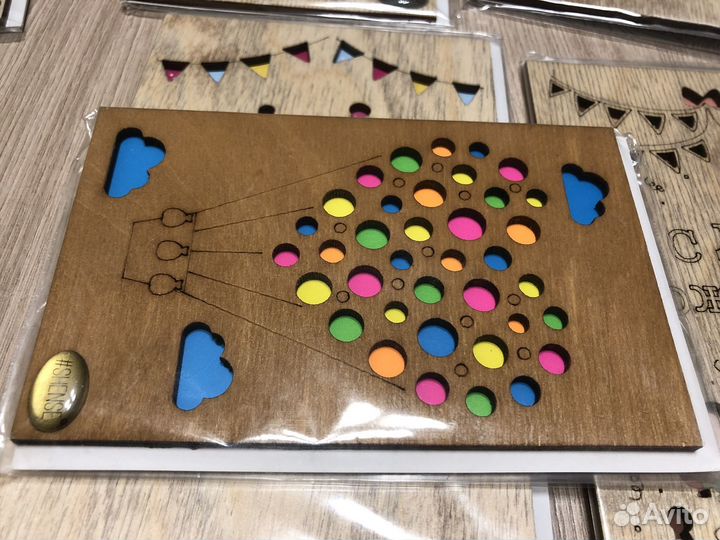 Открытки деревянные