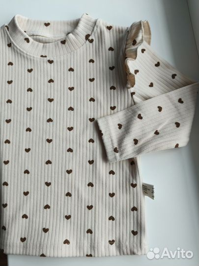 Лонгслив для девочки 92 98 104