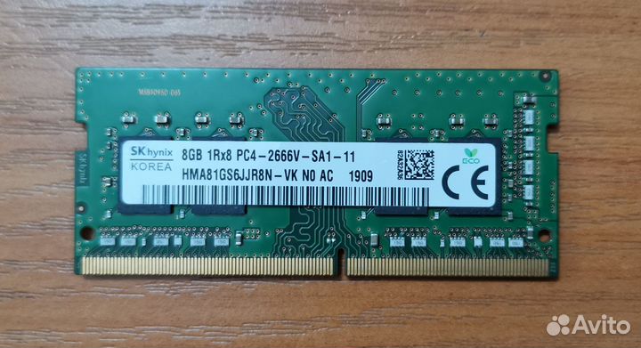 8Гб DDR4 оперативная память ноутбука Sodimm