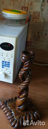 Подсвечник деревянный, интерьерный