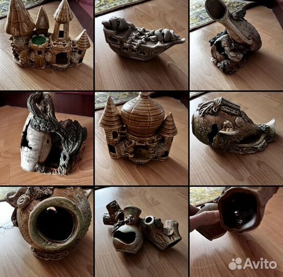 Аквариумные замки(декорации)