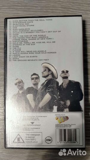 Видеокассета U2 Best 1999-2000 клипы