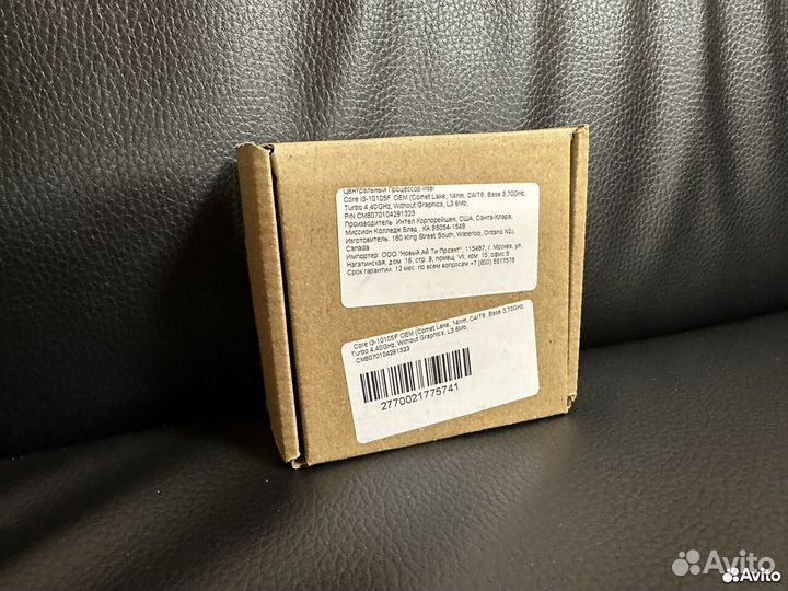 Процессор intel Core i3 10105f, новый, Oem