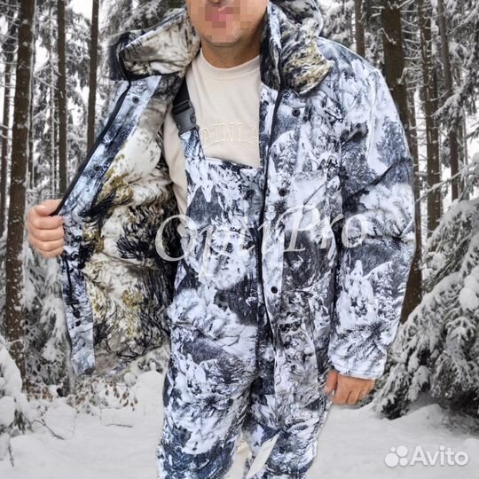 Костюм рыбака зимний лес