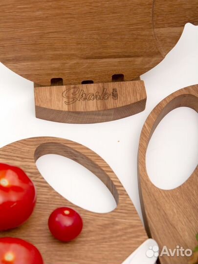 Набор разделочных досок на подставке из дуба