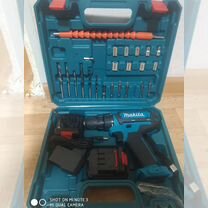 Шуруповерт makita 18v 2 акб Li-lion +набор