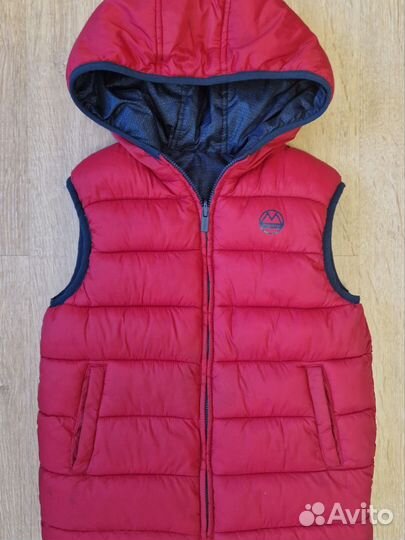 Mayoral: жилет, рубашка, худи, джинсы 122