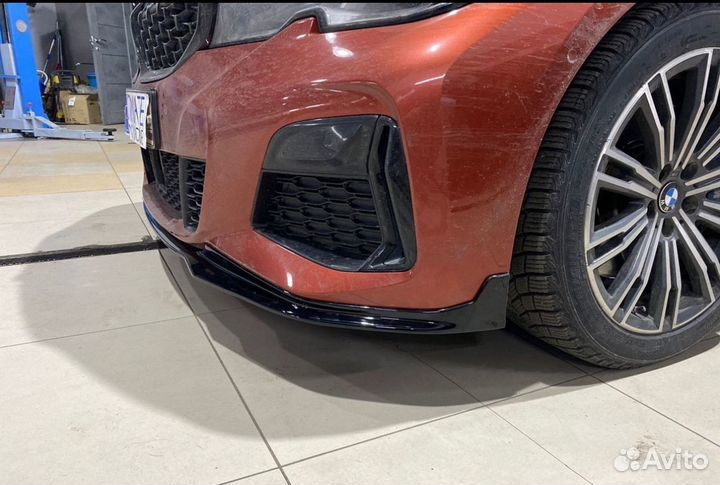 Сплиттер переднего бампера Глянец BMW G20 G21