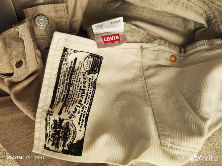 Мужские джинсы levis 501W32L30.сша