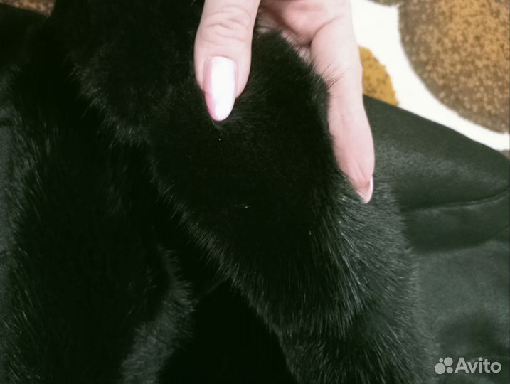 Дублёнка, капюшон норка