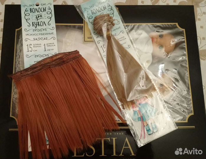 Глазки. Волосы для кукол искусственные