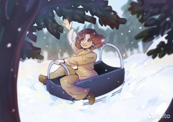 Создаю иллюстрации на холсте