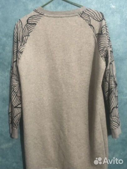 Удлиненный свитшот/ платье с вышивкой