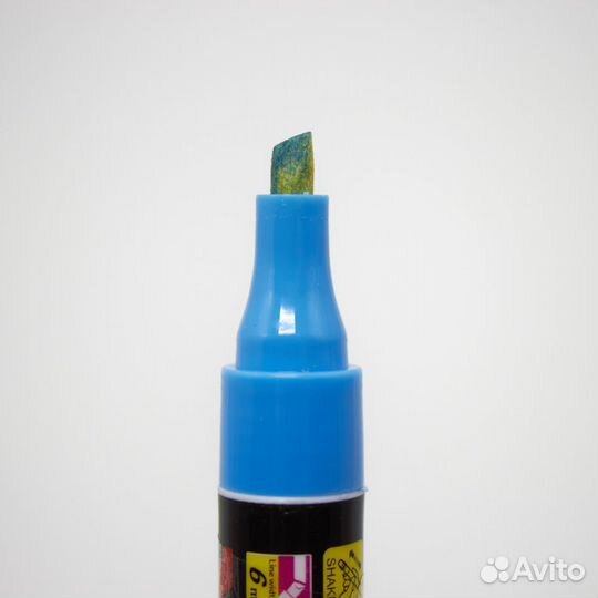 Маркер меловой люминесцентный marker 6мм, цвет го