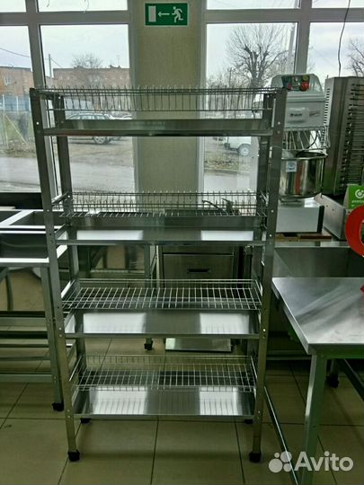 Стол разделочный, ванна моечная, мойка, стеллаж