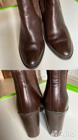 Женские ботильоны на каблуке,черные/коричневые 37