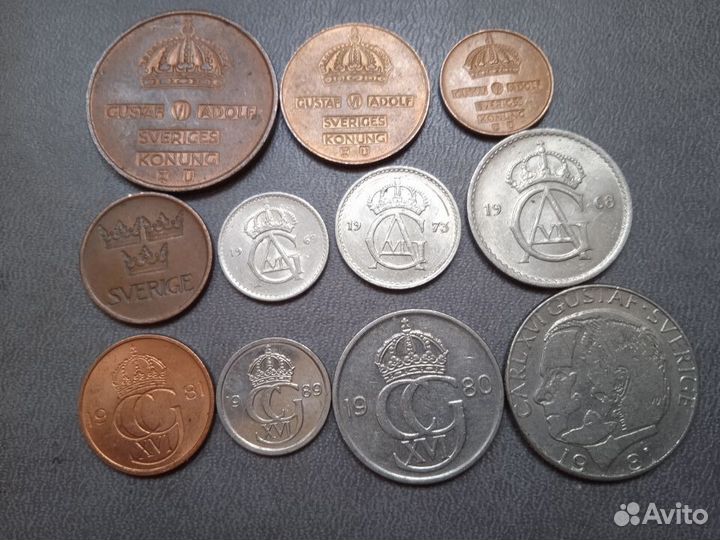 Монеты Швеции (наборы)