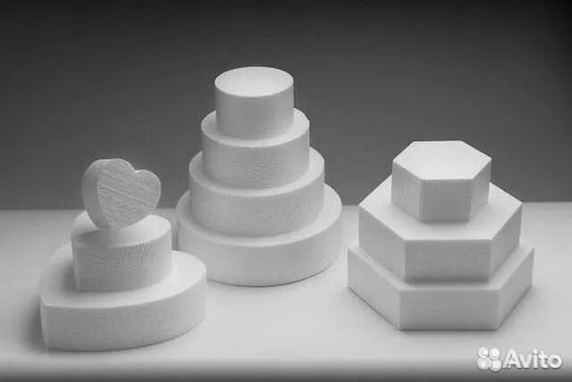 Муляжи, фальш ярусов для тортов из пенопласта