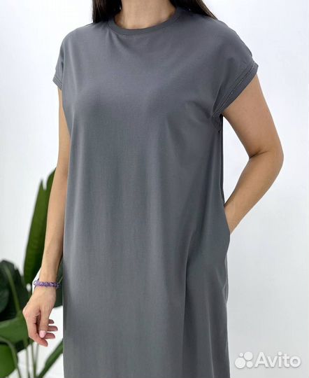 Brunello cucinelli платье хлопок