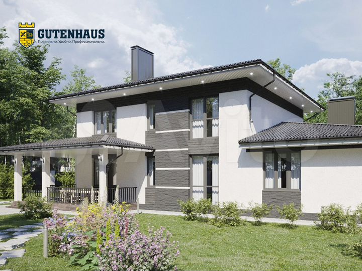 Коттедж 185 м² на участке 8 сот.