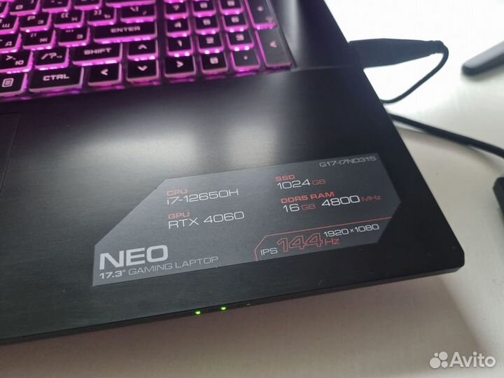 Игровой Ноутбук Ardor gaming NEO на RTX4060 (140w)