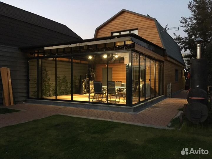 Остекление веранд беседок террас