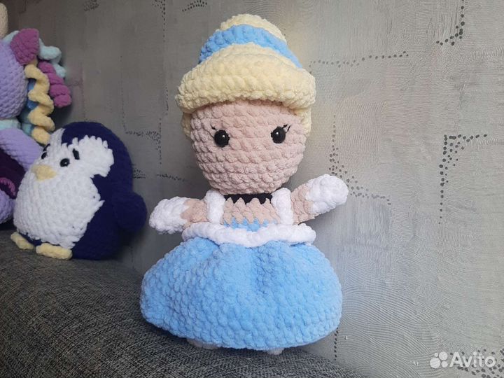 Вязаные игрушки ручной работы. Золушка