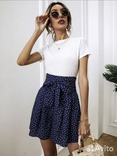 Шорты с высокой талией с поясом