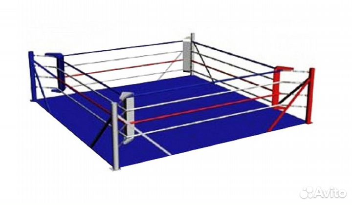 Боксерский ринг напольный на упорах 5*5 метров