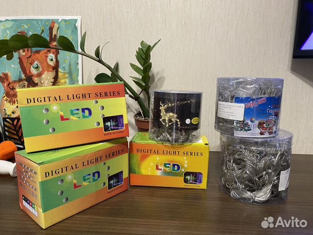 Гирлянда штора 3х3,белая, желтая, разноцветная,нов