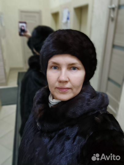 Шапка берет норковая женская