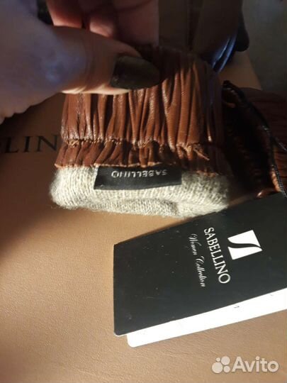 Перчатки женские кожаные новые размер 6