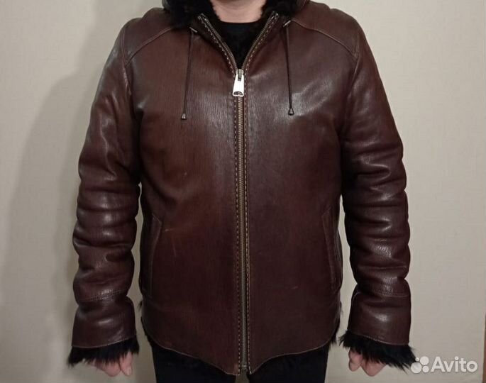 Кожаная куртка зимняя