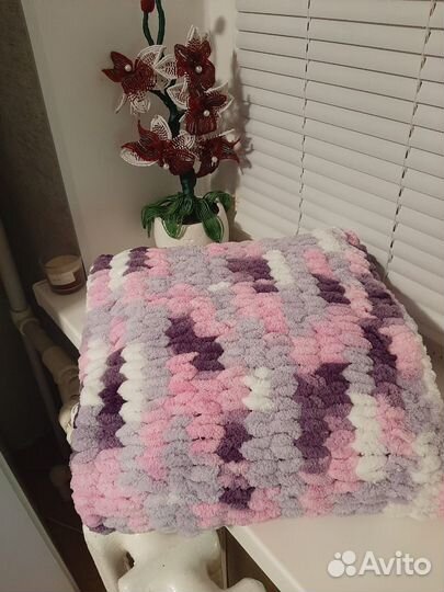 Плюшевый детский плед ручной работы