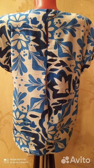 Блуза бело- синяя Next 46