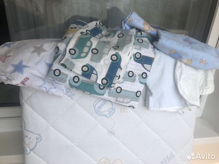 Матрас детский 120 60 plitex и постел. бельё икеа