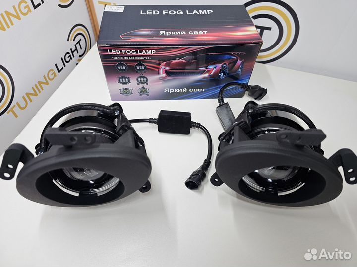 LED птф 70W для Hyundai Santa Fe 2 дорест