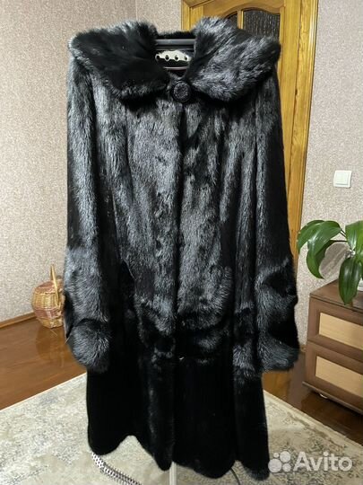 Шуба норковая с капюшоном 44 р